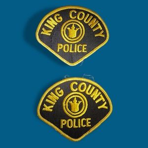 Two (2) King County, Washington Embroidered Police Patches - Collectible Only